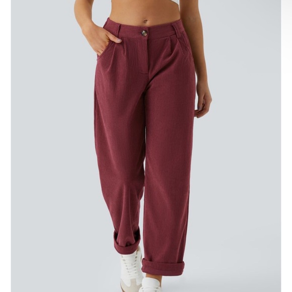 Halara Mid Rise Zipper Pocket Corduroy Casual
Pants - Picture 2 of 9